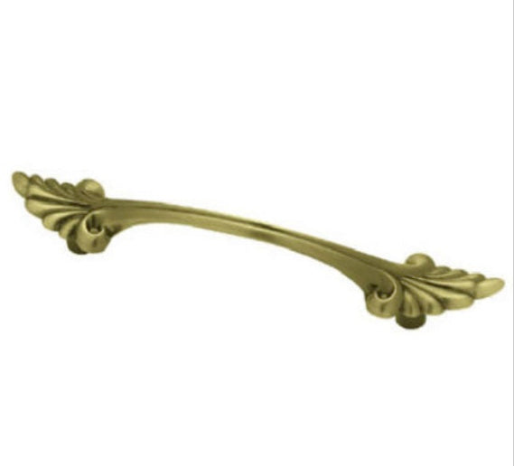 Traditional Bow Leaf Ends Pull Antique Brass