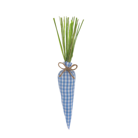 Carrot - Blue & White Gingham Fabric