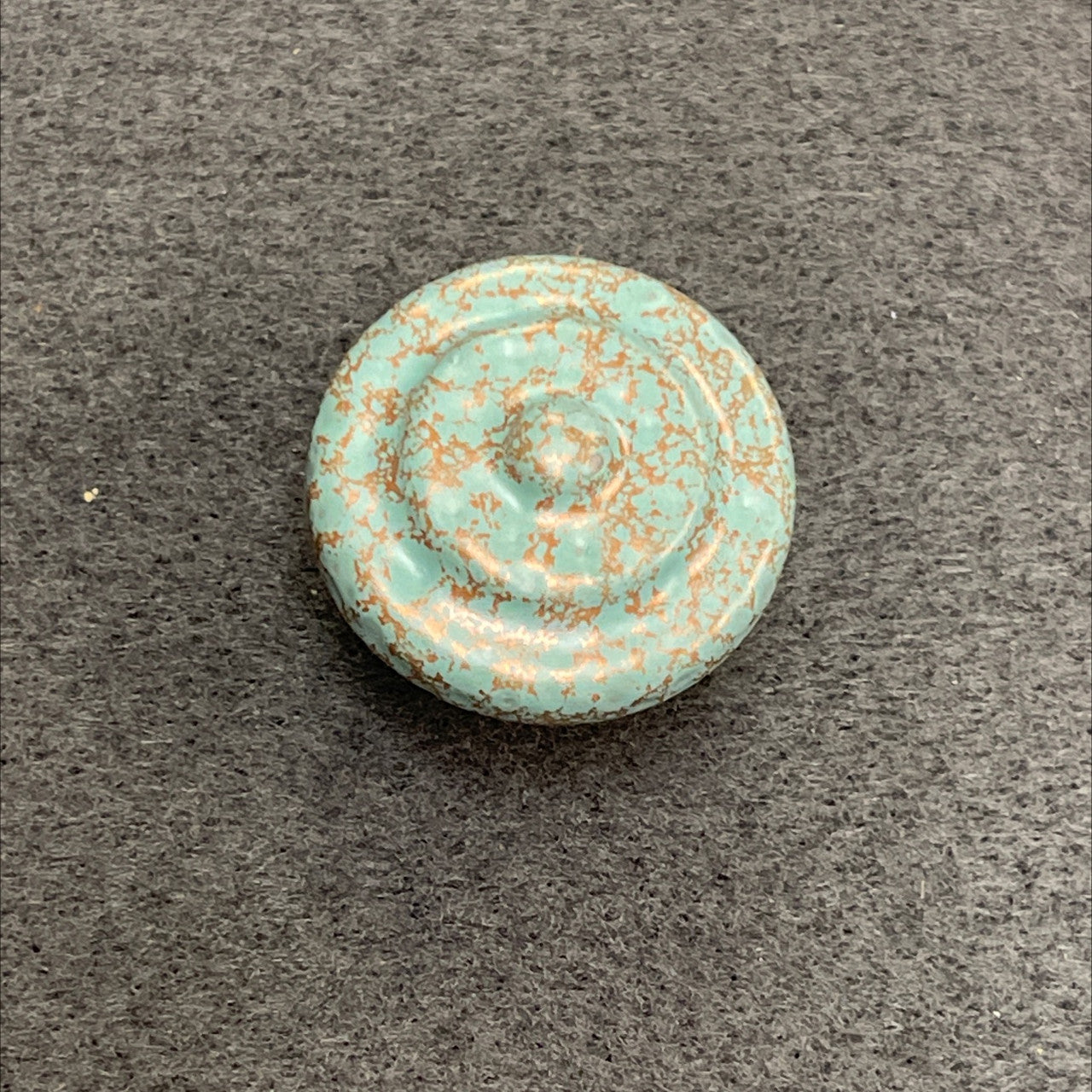 Antique Copper Knob Verdigris