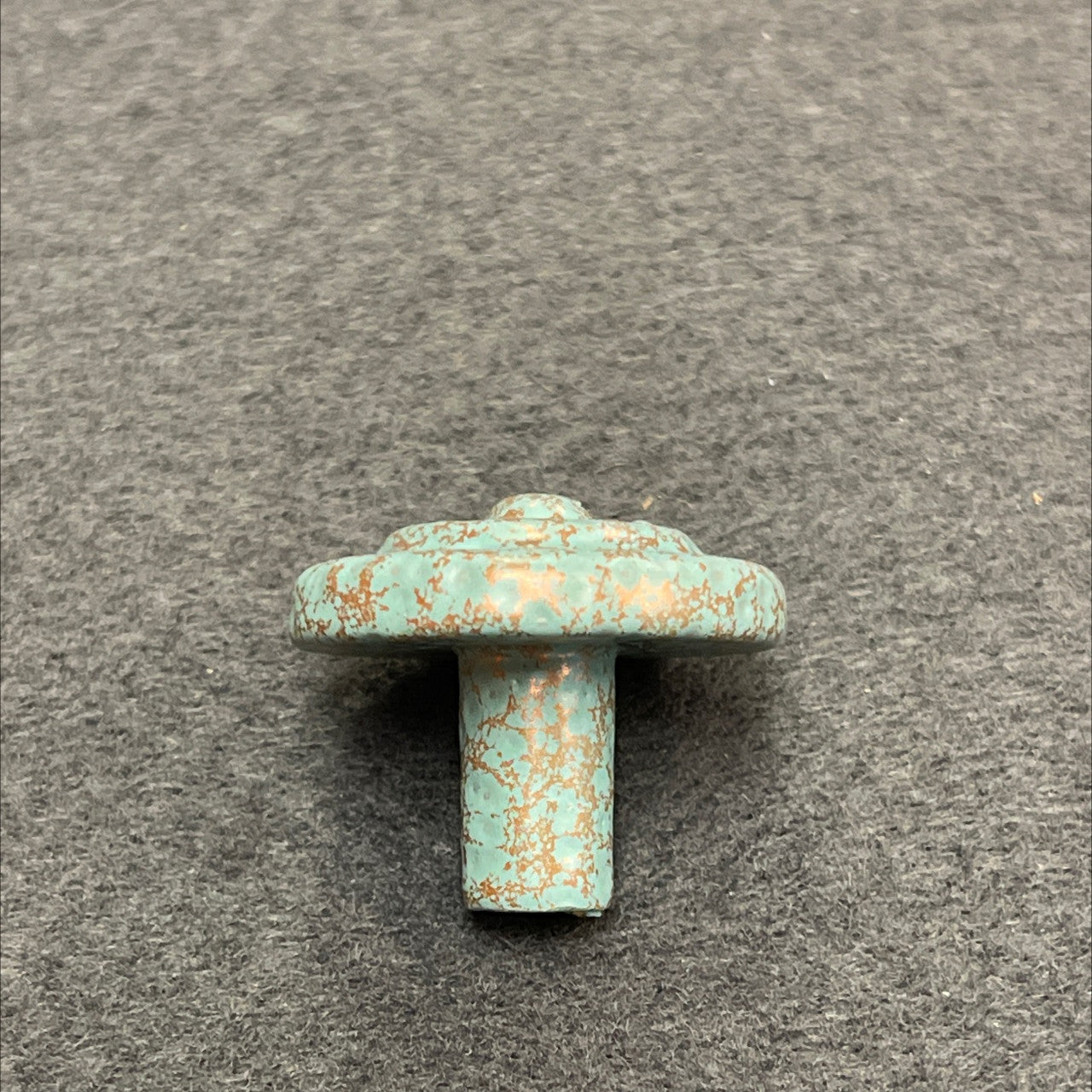 Antique Copper Knob Verdigris