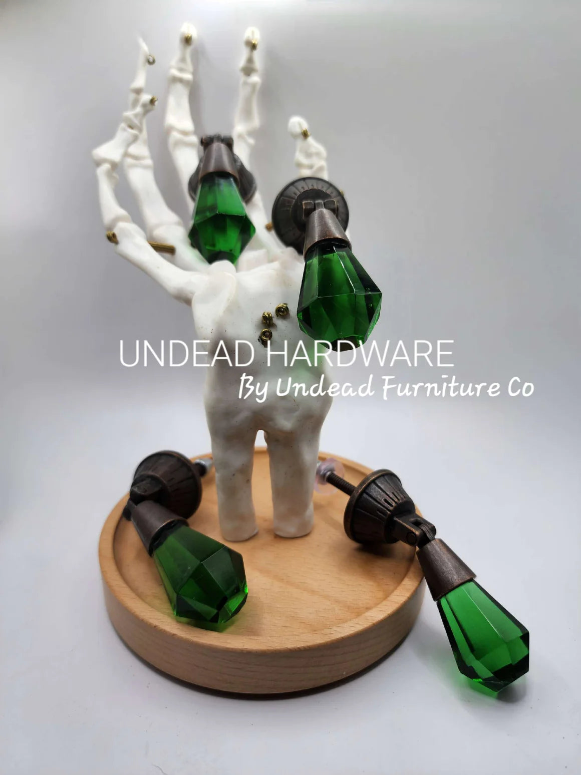 Elphaba - Emerald Green Glass Drop - Undead Hardware